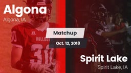 Matchup: Algona vs. Spirit Lake  2018