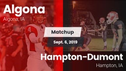 Matchup: Algona vs. Hampton-Dumont  2019