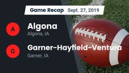 Recap: Algona  vs. Garner-Hayfield-Ventura  2019