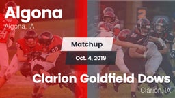 Matchup: Algona vs. Clarion Goldfield Dows  2019