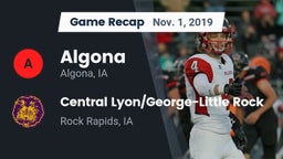 Recap: Algona  vs. Central Lyon/George-Little Rock  2019