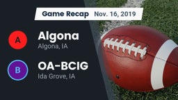 Recap: Algona  vs. OA-BCIG  2019