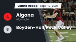 Recap: Algona  vs. Boyden-Hull/Rock Valley 2021