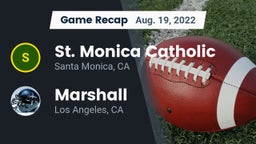 Recap: St. Monica Catholic  vs. Marshall  2022