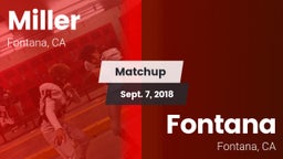 Matchup: Miller vs. Fontana  2018