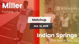 Matchup: Miller vs. Indian Springs  2018