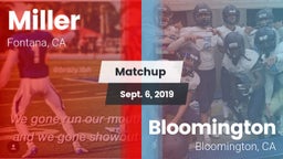 Matchup: Miller vs. Bloomington  2019