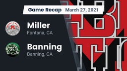 Recap: Miller  vs. Banning  2021