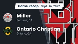 Recap: Miller  vs. Ontario Christian  2022