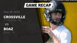 Recap: Crossville  vs. Boaz  2016