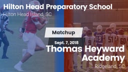 Matchup: Hilton Head vs. Thomas Heyward Academy  2018