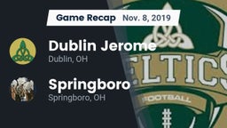 Recap: Dublin Jerome  vs. Springboro  2019