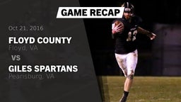 Recap: Floyd County  vs. Giles  Spartans 2016
