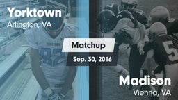Matchup: Yorktown vs. Madison  2016