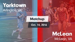Matchup: Yorktown vs. McLean  2016