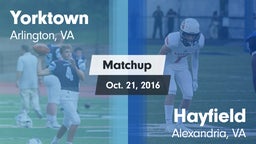 Matchup: Yorktown vs. Hayfield  2016