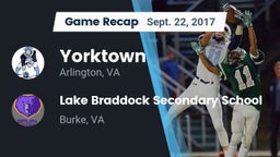 Recap: Yorktown  vs. Lake Braddock Secondary School 2017