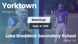 Matchup: Yorktown vs. Lake Braddock Secondary School 2018