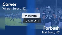 Matchup: Carver vs. Forbush  2016