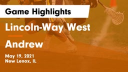 Lincoln-Way West  vs Andrew  Game Highlights - May 19, 2021