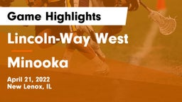 Lincoln-Way West  vs Minooka  Game Highlights - April 21, 2022
