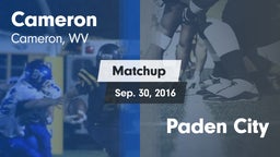 Matchup: Cameron vs. Paden City  2016