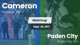 Matchup: Cameron vs. Paden City  2017