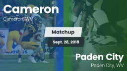 Matchup: Cameron vs. Paden City  2018