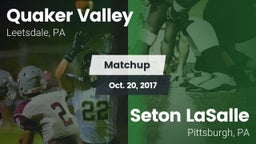 Matchup: Quaker Valley vs. Seton LaSalle  2017