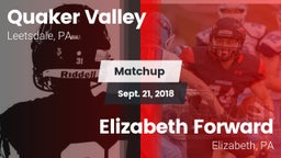 Matchup: Quaker Valley vs. Elizabeth Forward  2018