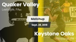 Matchup: Quaker Valley vs. Keystone Oaks  2018