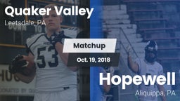 Matchup: Quaker Valley vs. Hopewell  2018