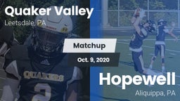 Matchup: Quaker Valley vs. Hopewell  2020