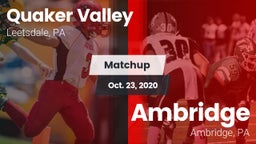 Matchup: Quaker Valley vs. Ambridge  2020