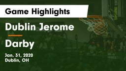 Dublin Jerome  vs Darby  Game Highlights - Jan. 31, 2020