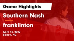 Southern Nash  vs franklinton Game Highlights - April 14, 2022