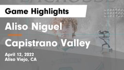 Aliso Niguel  vs Capistrano Valley  Game Highlights - April 12, 2022