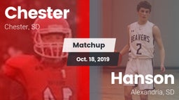 Matchup: Chester vs. Hanson  2019