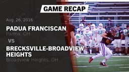 Recap: Padua Franciscan  vs. Brecksville-Broadview Heights  2016