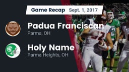 Recap: Padua Franciscan  vs. Holy Name  2017