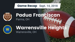 Recap: Padua Franciscan  vs. Warrensville Heights  2018