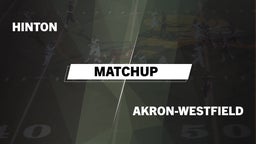 Matchup: Hinton vs. Akron-Westfield  2016