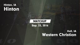 Matchup: Hinton vs. Western Christian  2016