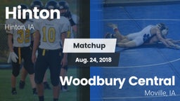 Matchup: Hinton vs. Woodbury Central  2018