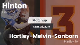 Matchup: Hinton vs. Hartley-Melvin-Sanborn  2018