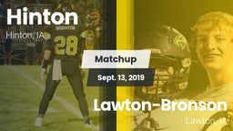 Matchup: Hinton vs. Lawton-Bronson  2019