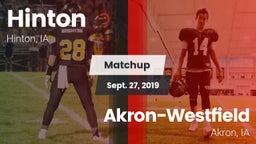 Matchup: Hinton vs. Akron-Westfield  2019