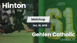 Matchup: Hinton vs. Gehlen Catholic  2019