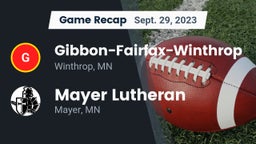 Recap: Gibbon-Fairfax-Winthrop  vs. Mayer Lutheran  2023