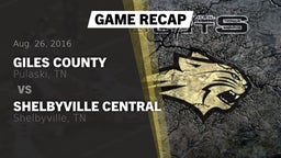 Recap: Giles County  vs. Shelbyville Central  2016